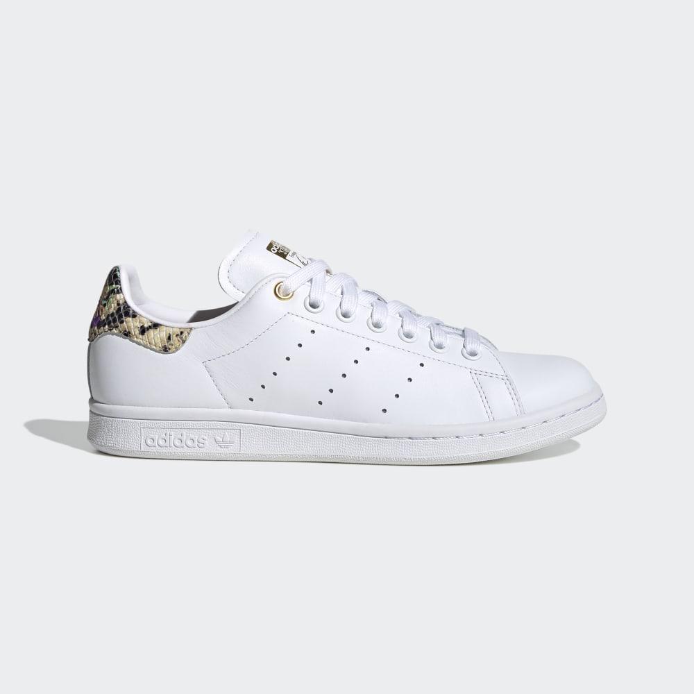 Originals Adidas Stan Smith Dama Romania - Albi/Rosii Inchis/Aurii Metal FV3086